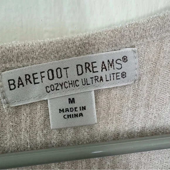 Barefoot Dreams Sleeveless Knit Tank in Light Beige - Picture 2 of 2